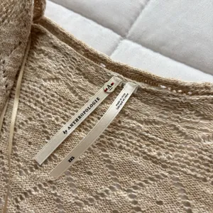 Anthropologie Cardigan Womens XXS Beige‎ Cottagecore Peasant Prairie Dainty thumbnail 2