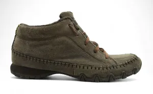 Skechers Shoes Womens 10‎ Relaxed Fit Brown Leather Faux Fur Bikers Totem Pole thumbnail 1
