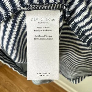 Rag & Bone Striped Kit Dress Size‎ Large Long Sleeved Knit Yarn Dyed Navy White thumbnail 8