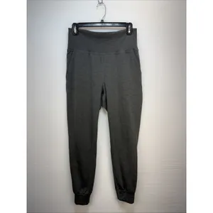 Beyond‎ Yoga Heather Rib Midi Joggers Size M Smoke Gray Pockets Lounge thumbnail 3