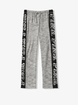 PINK Victoria's Secret Sequin Bling Logo Boyfriend Pant Sweatpants Gray Black La thumbnail 9