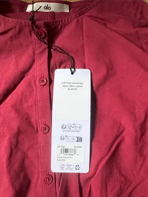 ALO Yoga Cotton Cropped Real Deal Long Sleeve thumbnail 3