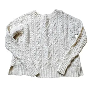 American Eagle Women’s Cozy Cream Cable Knit Sweater S/P thumbnail 1
