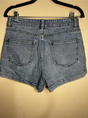 PacSun High Rise Mom Cuffed‎ Denim Casual Summer Vacation Shorts thumbnail 7