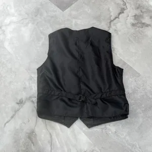 Vintage Leather Limited Vest Black Zipper Closure‎ Women's Size Large L thumbnail 2