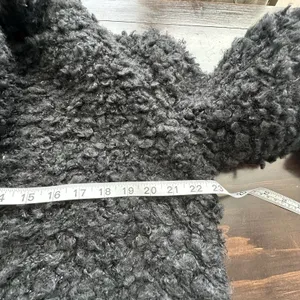 NWT Kendall + Kylie Coat Sz M Shaggy Faux Fur Reversible Mid-Length Notch Collar thumbnail 11