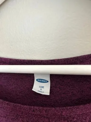 Old Navy Luxe T-shirt Purple Marled Short sleeve Crewneck Knit thumbnail 3