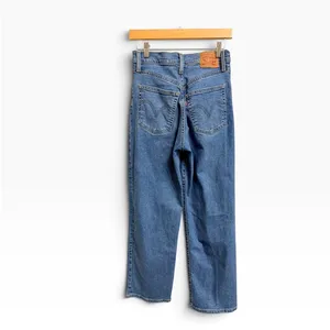Levis Denim Ribcage Straight Ankle jeans Medium Wash Jeans 27x27 thumbnail 8