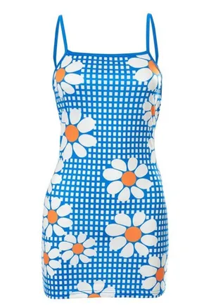 Cider Daisy Print Open Back Dress thumbnail 3