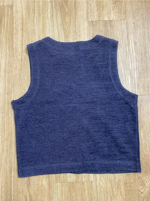 Woolrich Navy Blue Pinecone Embroidered Knit Vest thumbnail 2