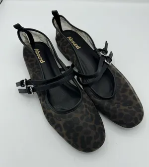 ABOUND Galantis Mesh Mary Jane Flat in Leopard size 8.5 fall winter school dark thumbnail 1