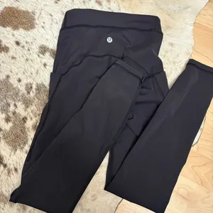 LULULEMON Power Thru High Rise Tight 25" Black Size‎ 0 thumbnail 4