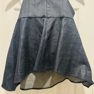 Zara Midnight Blue Denim Strapless Top thumbnail 6