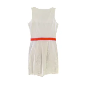 Tropical Al White Sleeveless Romper Pink Orange Bow Belt‎ 6 Summer Resort thumbnail 2