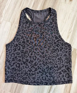 Athleta Cropped Tank Top Cheetah Medium thumbnail 1