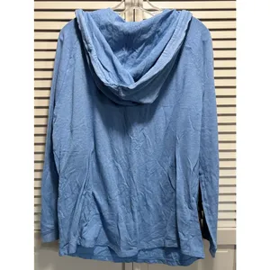 PINK Victorias Secret Blue Hoodie‎ Sweatshirt Size L Long Sleeve Logo Deep V thumbnail 5