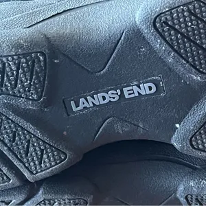 Lands' End Black Quilted Side Zip Boots thumbnail 3