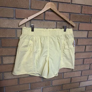 NWT Free People FP Movement Women's In The Wild Shorts Glow Yellow Size Medium thumbnail 2