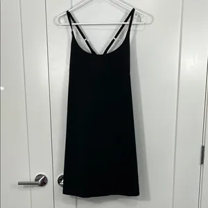 Amazon IUGA XL Black Athletic Workout Dress with Built-In Shorts and Bra, Pockets thumbnail 4