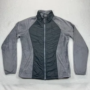 Mountain Hardwear Fleece Jacket Full Zip Puffer‎ Panel Gray Womens M thumbnail 1