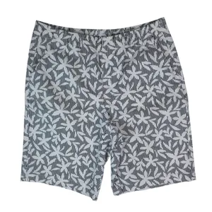 Lands End Shorts Womens 10 White Black‎ Floral Striped Mid Rise Bermuda Stretch thumbnail 1