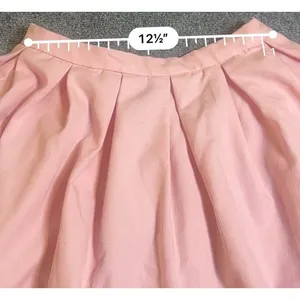 Hot Topic light pink pleated cheer schoolgirl skirt White stripe Goth Whimsy M thumbnail 5