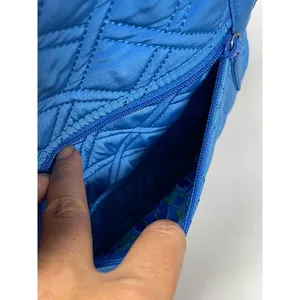 Vera Bradley Quilted Fabric Blue Large Tote thumbnail 5