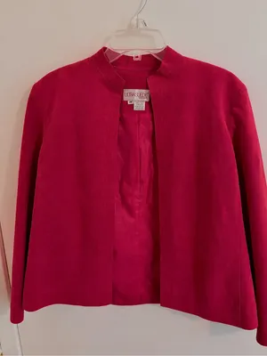 70’s retro Red Ultrasuede jacket with a boho vibe, size M thumbnail 11