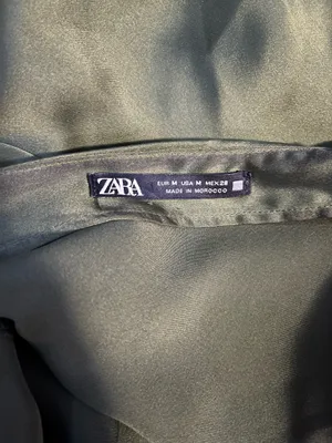 ZARA Dress Midi Satin Green Slip thumbnail 4