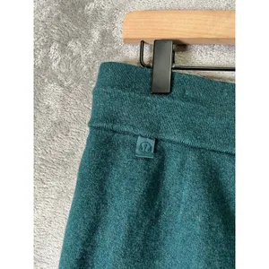 Lululemon Organic Cotton Cashmere Knit Mid Rise Joggers Heathered Green Jasper 8 thumbnail 6