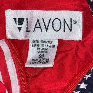 Vintage Lavon American Flag Silk Windbreaker Jacket size Medium thumbnail 5