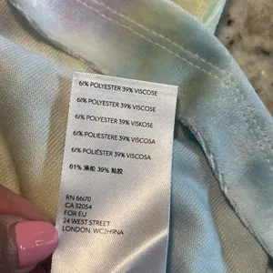 Free People Top Womens XL Pastel Tie Dye Velvet Boho Short Sleeve Raw Hem Tee thumbnail 4