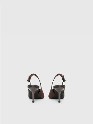 Princess Polly Tiptoe Slingback Heels Brown thumbnail 4