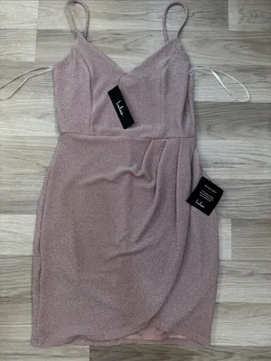 Lulu's Shimmery Light Pink mini dress thumbnail 9