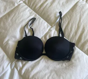 PINK - Victoria's Secret Women’s Padded Pink Black Bra thumbnail 1