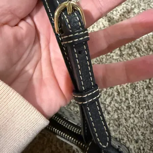DOONEY & BOURKE Logo Hand‎ Bag Black Jacquard Leather Shoulder Purse thumbnail 4