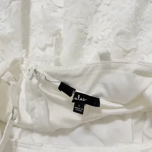Lulus Exceedingly Lovely White Applique Floral Backless Mini Dress size L thumbnail 7