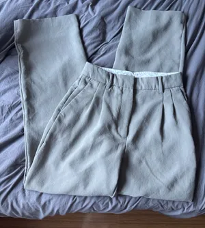 Aritzia Wilfred Grey Crepette Effortless Pant thumbnail 1