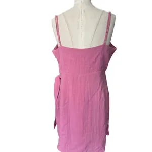 Cotton Candy LA Abbeline Bow Wrap Dress Pink Size L Womens Mini Party Cocktail⁠ thumbnail 5
