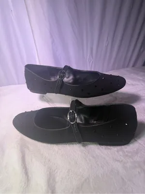J. Crew Black Studded Mary Jane Flats thumbnail 4