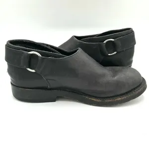 NANA Vintage Late 80s Early 90s Black Leather Single Buckle Shoes Size UK 4 US 6 thumbnail 6