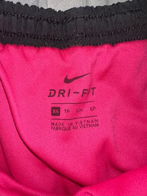 Nike Women’s Dark Grey Athletic Shorts with Neon Pink Panels thumbnail 2