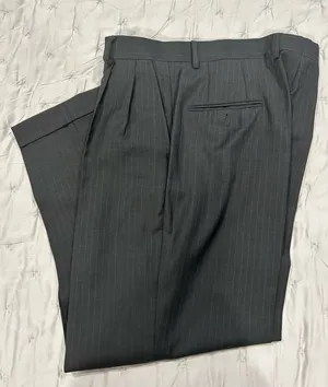Express Producer Pinstripe Dress Pants – 32x30 – NWOT – Wide Leg Rolled Hem thumbnail 1