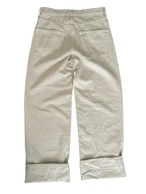 We The Free Off White Baggy High Rise Wide Leg Cuffed Jeans Size 27 thumbnail 2