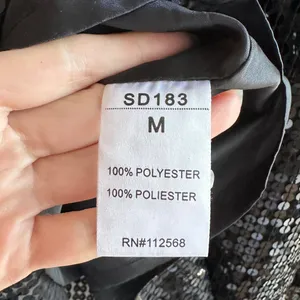 Miss Me Beaded Neck Sequin Mini Y2K Cocktail Dress, Black/Silver, Size Medium thumbnail 12