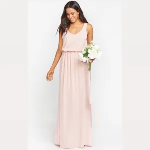 Show Me Your Mumu SMYM Kendall dusty blush maxi dress NEW SMALL thumbnail 3