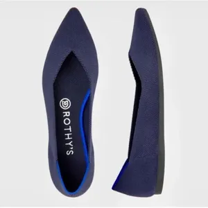 NWOB Rothy' The Point In Maritime Navy Flats Shoes thumbnail 2