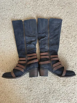 Freebird by Steven Jules Leather Suede Harness Knee High Boots Size US 10 thumbnail 5