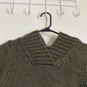 ***Ralph Lauren Vintage Army Green Wool Blend Knit Hoodie Sweater thumbnail 5