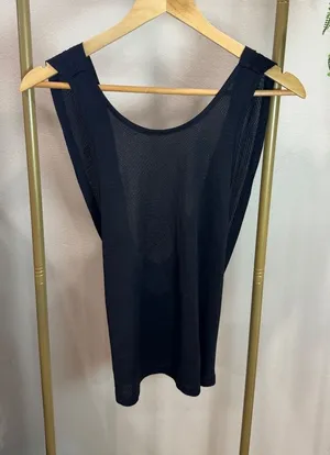 Size M Black Open Back Performance Tank Lightweight Size M thumbnail 1